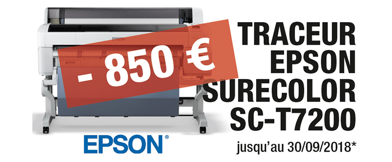 Actualités : Traceur Epson Surecolor SC-T7200 promo chez DG Solutions Graphiques